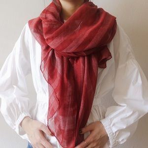 Simple Stripes Cotton and linen Shawl Scarf Multip